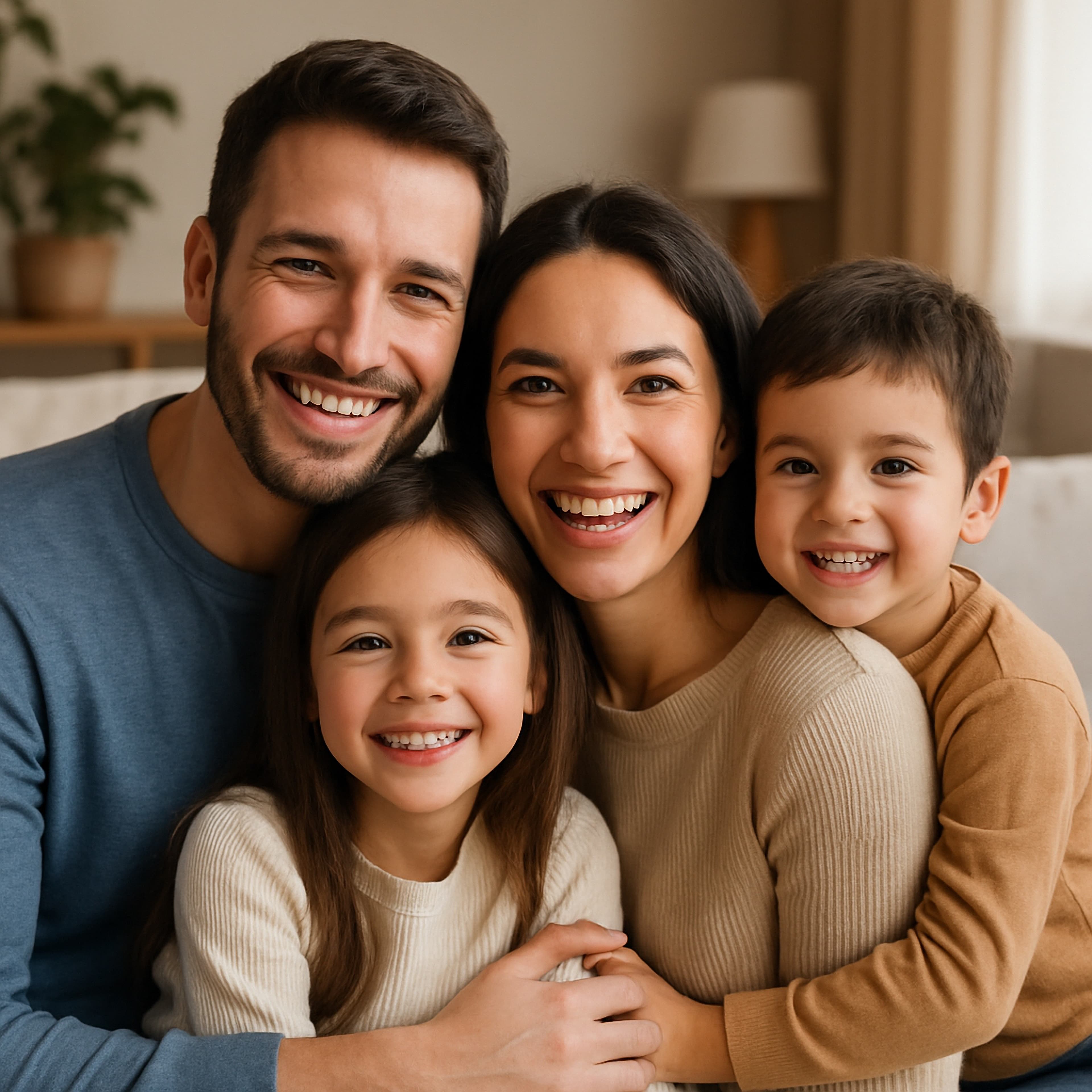 Servicios para particulares - familia contenta